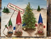 Grade Six Online Painting Class “Gnome, Sweet Gnome” 14x11