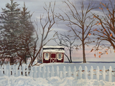 LITTLE RED COTTAGE ON LAKE ERIE 18x24