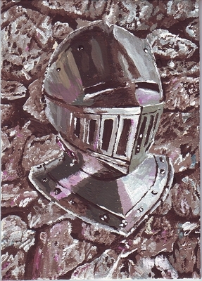 Medieval Helmet 5x7