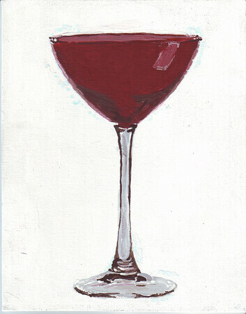 Ruby Martini Glass 8x10