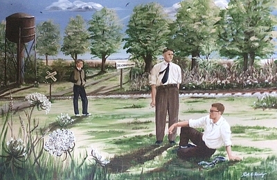 Three Men Waiting 36x24